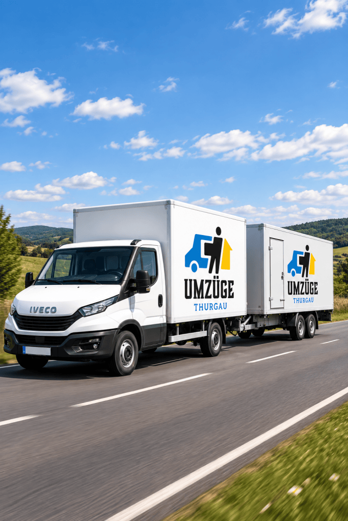 Umzugsfahrzeug von Umzüge Thurgau unterwegs
